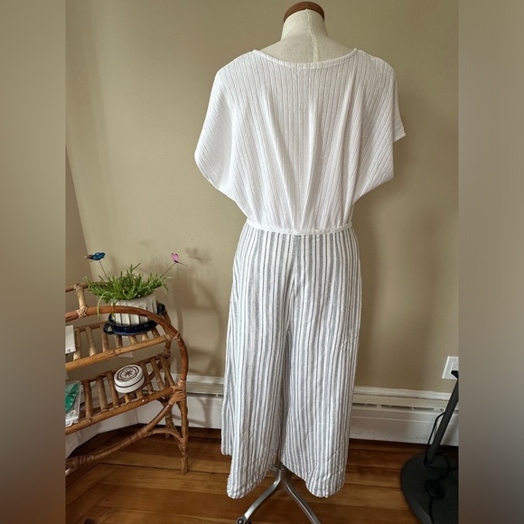 Free People Wide Leg Culotte Striped Pant - Picture 2 of 4